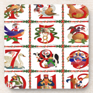 12 dagen van Kerst Quilt Print Cadeaus Bier Onderzetter