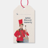 12 dagen van Kerstmis 12 drummers drummen Cadeaulabel (Voorkant)