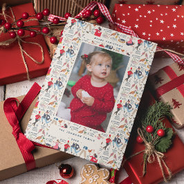 12 Dagen van Kerstmis Klassieke Traditionele Foto Feestdagenkaart