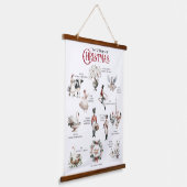 12 dagen van Kerstmis Tapestry Wall Hanging Hangend Wandkleed (Gebogen)