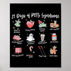 12 dagen van Pots Syndroom Kerst Dysautonomie Bewu Poster