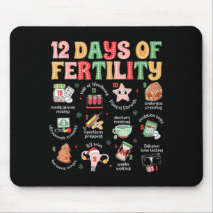 12 dagen van vruchtbaarheid Ivf verpleegster Kerst Muismat