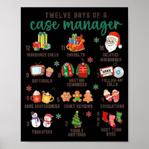 12 Dagen Verpleegster Casemanagement Kerst Caseman Poster