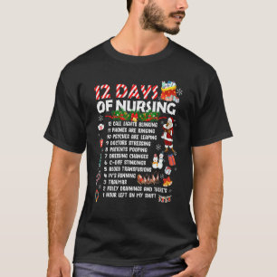 12 dagen verpleegster stethoscoop rn & lpn verplee t-shirt