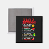 12 dagen verzending van een X-mas kerstcadeaubon Magneet (Voorkant / Achterkant)