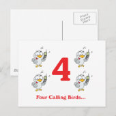 12 dagen vier met de vogels briefkaart (Voorkant / Achterkant)