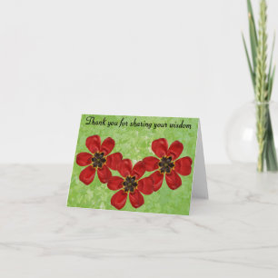 12 Dank u dat u uw wijsheid hebt gedeeld Bedankkaart