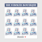 12 Dans Un Migné Nom Personnalisé Sticker Axolotl  (Feuille)