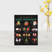 12 Days Nurse Case Management Christmas Case Manag Kaart (Gele Bloem)