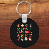 12 Days Of Baking Baker Christmas Cook Chef Baking Sleutelhanger (Voorkant)