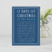 12 Days of Christmas Beach Style Feestdagenkaart (Staand voorkant)