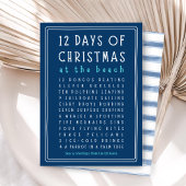 12 Days of Christmas Beach Style Feestdagenkaart