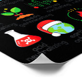 12 Days Of Science Funny Science Teacher Christmas Poster (Hoek)