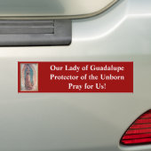 12 december   Onze dame van Guadalupe Bumpersticker (Op auto)