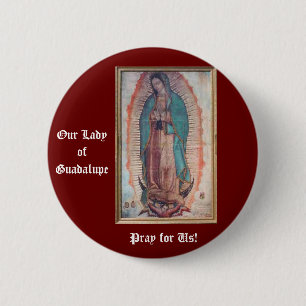 12 december Onze dame van Guadalupe Ronde Button 5,7 Cm