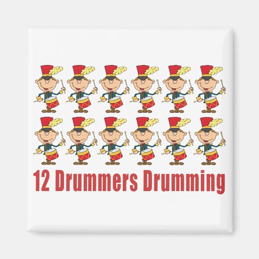 12 Drummers Drummen Magneet (Voorkant)