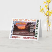 12 étape de récupération gradité carte de voeux 25 (Fleur jaune)