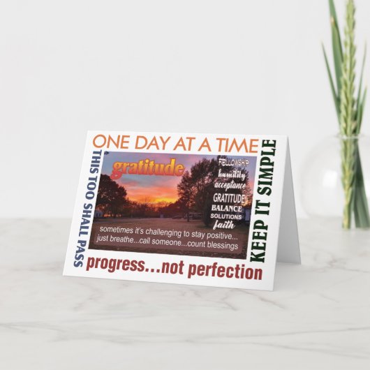 12 étape de récupération gradité carte de voeux 25 (Devant)