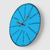 12 Étape Sobriété Alcoholics Blue Wall Horloge (Angle)