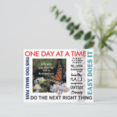 12 étapes slogans de récupération carte de voeux (Debout devant)