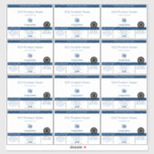 12 Étiquettes de produits noirs blancs minimaux (Feuille)