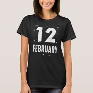 12 februari Speciale gelegenheden van de Jubileum T-shirt
