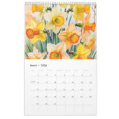 12 Fleurs du mois de naissance 2025 Calendrier mur (Mar 2026)