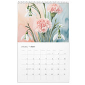 12 Fleurs du mois de naissance 2025 Calendrier mur (Jan 2026)