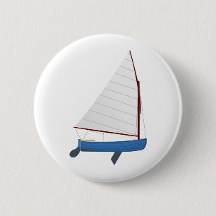 12 Foot Sailing Dinghy Ronde Button 5,7 Cm