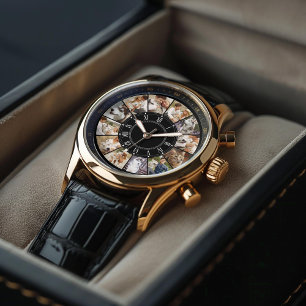 12 foto aangepaste collage horloge