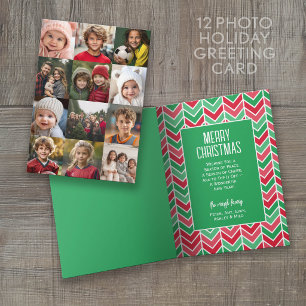 12 Foto Collage 2-zijdig Kerstmis - Download Kaart