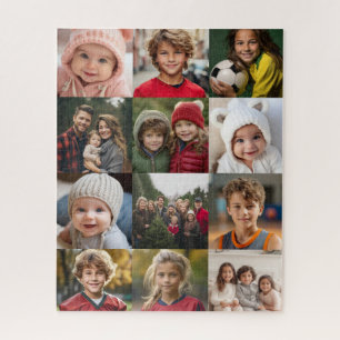 12 foto collage - Alleen vierkant bijgesneden foto Legpuzzel