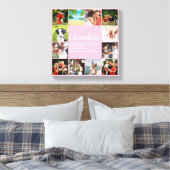 12 Foto Collage Beste Oma, Oma Definitie Canvas Afdruk (Insitu (Slaapkamer))