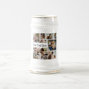 12 Foto Collage Beste vader ooit Bierpul