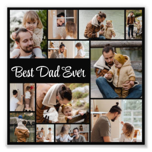 12 Foto Collage Beste vader ooit Foto Uitbreiding Afdruk