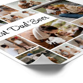 12 Foto Collage Beste vader ooit Poster (Hoek)