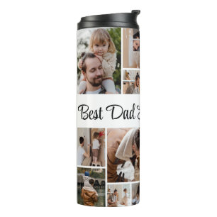 12 Foto Collage Beste vader ooit Thermosbeker