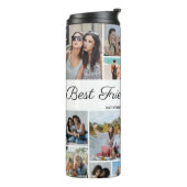 12 Foto Collage Beste Vrienden Voor Altijd Thermosbeker (Gedraaid links)