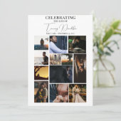 12 Foto Collage Celebrating Life Funeral Programme Kaart (Staand voorkant)