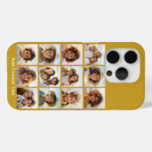 12 Foto Collage en Gold Background Case-Mate iPhone Case (Achterkant (horizontaal))