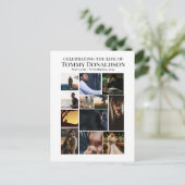 12 Foto Collage Funeral Briefkaart (Staand voorkant)