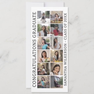 12 Foto Collage Gefeliciteerd Afstuderen Aankondiging