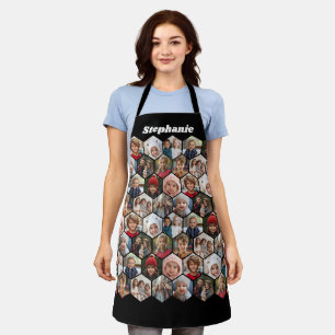 12 Foto Collage honingraat hexagon Random Pattern Schort