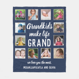 12 Foto collage kleinkinderen maken het leven grof Fleece Deken