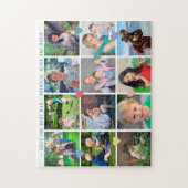 12 foto collage LOVE voor BESTE DAD marine script Legpuzzel (Verticaal)