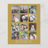12 Foto-collage met Gold-achtergrond Flyer (Voorkant)
