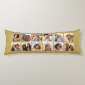 12 Foto-collage met Gold-achtergrond Lichaamskussen (Voorkant)