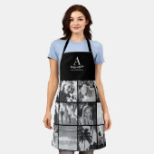 12 Foto Collage Monogram Zwart & Wit Schort (Gedragen)