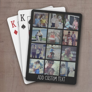 12 foto collage - raster met ruimte voor tekst - z pokerkaarten