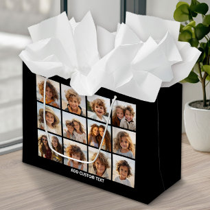 12 Foto Instagram Collage met Zwarte Achtergrond Large Cadeautasje
